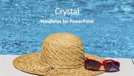  Presentation with recovery - PPT theme with icon photo recovery on holiday background and a  colored foreground