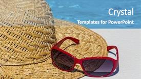  Presentation with recovery - Slide set with icon photo recovery on holiday background and a  colored foreground