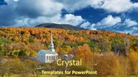  Presentation with england - Slide deck consisting of iconic-new-england-church background and a tawny brown colored foreground