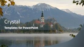  Presentation with lake - Slide set consisting of iconic-view-of-the-lake background and a ocean colored foreground