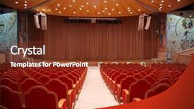  Presentation with christ - PPT theme with icons architecture - auditorium in temple of christ background and a tawny brown colored foreground