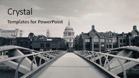  Presentation with millennium - Colorful slide deck enhanced with icons architecture - st pauls cathedral and millennium backdrop and a light gray colored foreground