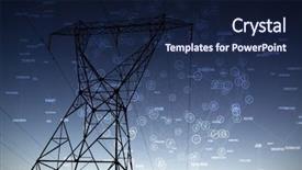  Presentation with shape - Slide set with icons in shape of earth background and a navy blue colored foreground