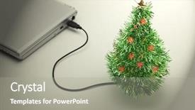  Presentation with christmas tree - Audience pleasing presentation consisting of ict - christmas vacation usb christmas tree backdrop and a gray colored foreground