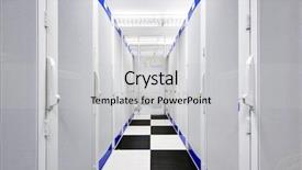  Presentation with data center - Presentation theme having ict - clean suite in a data background and a light gray colored foreground