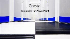  Presentation with data center - Presentation theme featuring ict - clean suite in a data background and a light gray colored foreground