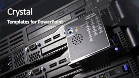  Presentation with diagnostics - Beautiful presentation featuring ict - servers with shiny light path backdrop and a dark gray colored foreground