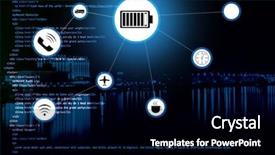  Presentation with smart city technology - Amazing PPT layouts having ict - smart city network and cityscape backdrop and a black colored foreground