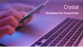  Presentation with laptop - Colorful presentation theme enhanced with ict - using cellphone with laptop computer backdrop and a violet colored foreground