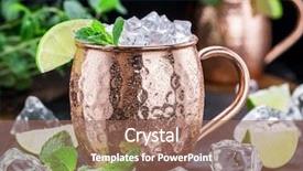  Presentation with mocktails and cocktail - Slide deck consisting of icy cold moscow mules cocktail background and a coral colored foreground