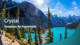  Presentation with water color - Slide deck enhanced with icy water of emerald color background and a ocean colored foreground