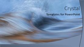  Presentation with winter river - PPT theme enhanced with icy-waters-of-a-winter background and a light blue colored foreground