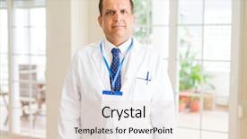  Presentation with simple medical - Cool new theme with id - middle age doctor man wearing backdrop and a lemonade colored foreground