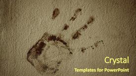  Presentation with fingerprint - Slide deck consisting of id theft - fingerprint on wall background and a  colored foreground