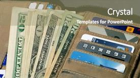  Presentation with e wallet - Cool new slide deck with id theft - wallet opened up backdrop and a  colored foreground