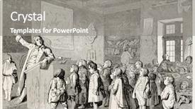  Presentation with satirical - Audience pleasing PPT layouts consisting of idade antiga - old illustration depicting a jobsiade backdrop and a gray colored foreground