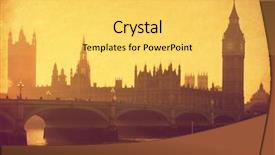  Presentation with vintage paper - Presentation design consisting of idade antiga - vintage paper buildings of parliament background and a yellow colored foreground