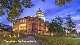  Presentation with idaho - Presentation theme enhanced with idaho-state-capitol-building background and a tawny brown colored foreground