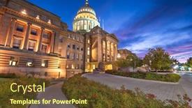  Presentation with idaho - Slides consisting of idaho-state-capitol-building background and a tawny brown colored foreground