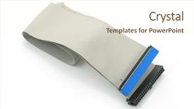  Presentation with cable - Theme enhanced with ide cable in isolated white background and a cream colored foreground