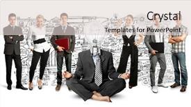  Presentation with idea - Slide deck enhanced with portrait of a giraffe here background and a mint green colored foreground.