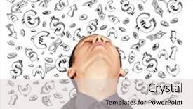  Presentation with upwards - PPT theme enhanced with idea concept with businessman looking upwards on sketch background background and a light gray colored foreground