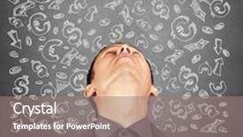  Presentation with upwards - Beautiful presentation theme featuring idea concept with businessman looking upwards on sketch background backdrop and a gray colored foreground