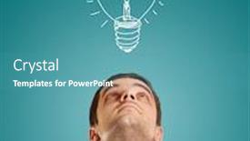  Presentation with upwards - Presentation theme consisting of entrepreneur - idea concept with businessman looking background and a teal colored foreground