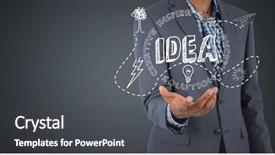  Presentation with doodles - Slide deck having idea doodles against grey background background and a dark gray colored foreground