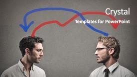  Presentation with company profile potrait - PPT layouts with electronic components in bulk texture of chip resistors background and a gray colored foreground