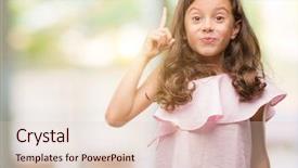  Presentation with girl pink baby shower - Theme having idea exited and happy number background and a  colored foreground