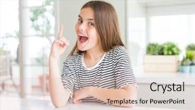  Presentation with idea - Presentation design consisting of idea exited and happy number background and a  colored foreground