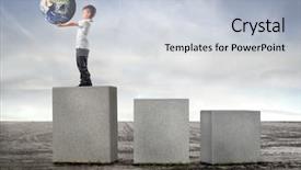  Presentation with generation - Amazing presentation having idea generation - child holding the earth backdrop and a lemonade colored foreground