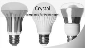  Presentation with light bulbs - PPT theme enhanced with idea generation - set with different light bulbs background and a light gray colored foreground