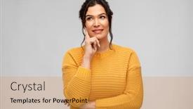  Presentation with inspiration - Colorful PPT theme enhanced with idea-inspiration-and-people-concept backdrop and a gold colored foreground