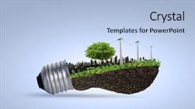  Presentation with alternative energy - PPT layouts enhanced with idea light bulb alternative energy background and a light blue colored foreground