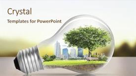  Presentation with alternative energy idea light bulb - PPT layouts having idea light bulb alternative energy background and a cream colored foreground