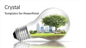  Presentation with alternative energy idea light bulb - Presentation theme consisting of idea light bulb alternative energy background and a  colored foreground