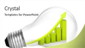  Presentation with alternative energy idea light bulb - Colorful presentation theme enhanced with idea light bulb alternative energy backdrop and a white colored foreground