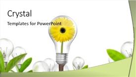  Presentation with alternative energy idea light bulb - Beautiful slides featuring idea light bulb alternative energy backdrop and a white colored foreground