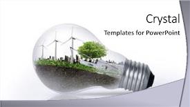  Presentation with bulb - PPT layouts consisting of idea light bulb background and a white colored foreground