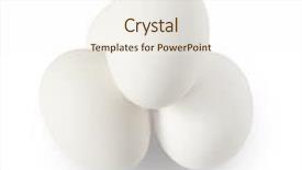  Presentation with medical pill medicine white blue - Audience pleasing presentation theme consisting of idea nucleus - four piled eggs isolated backdrop and a  colored foreground