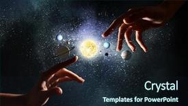  Presentation with creation - Presentation theme enhanced with idea of creation and genesis background and a wine colored foreground