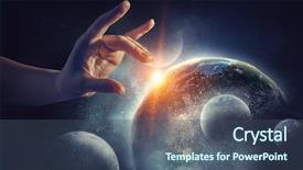  Presentation with creation - Presentation design having idea of earth creation mixed background and a ocean colored foreground