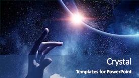  Presentation with creation god - Presentation theme with idea of earth creation mixed background and a ocean colored foreground