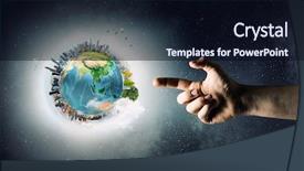  Presentation with creation god - Audience pleasing presentation consisting of idea of earth creation backdrop and a wine colored foreground