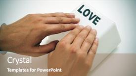  Presentation with online dating - PPT layouts enhanced with idea of online dating background and a coral colored foreground