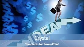  Presentation with climbing stairs - Slide deck consisting of idea with businesswoman climbing steps background and a  colored foreground