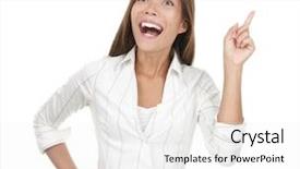  Presentation with idea - Audience pleasing presentation design consisting of student motivation - idea woman - eureka casual backdrop and a white colored foreground