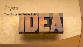  Presentation with science abstract - Colorful presentation theme enhanced with idea-word-abstract-in-vintage backdrop and a yellow colored foreground